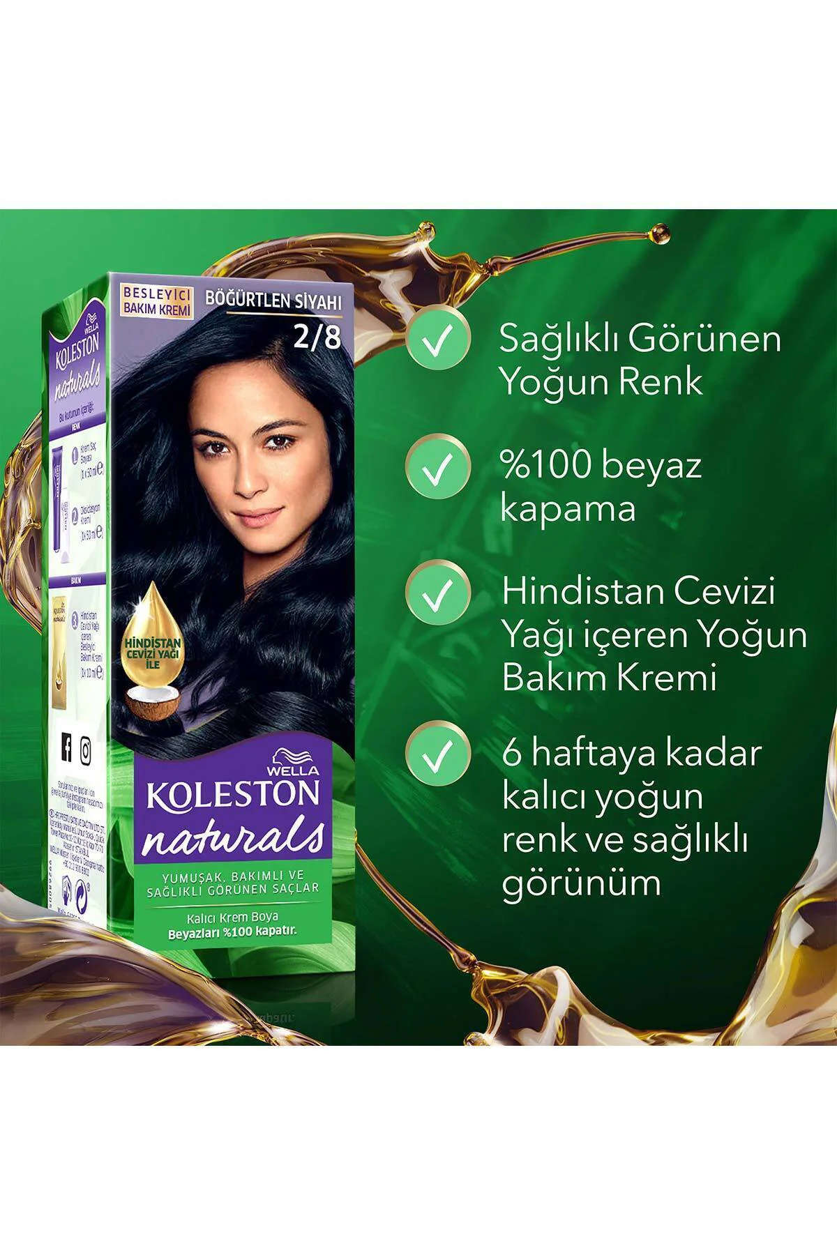 Koleston Saç Boyası Naturals 2/8 Böğürtlen Siyah x 2 Adet Fiyatı, Yorumları ve Özellikleri