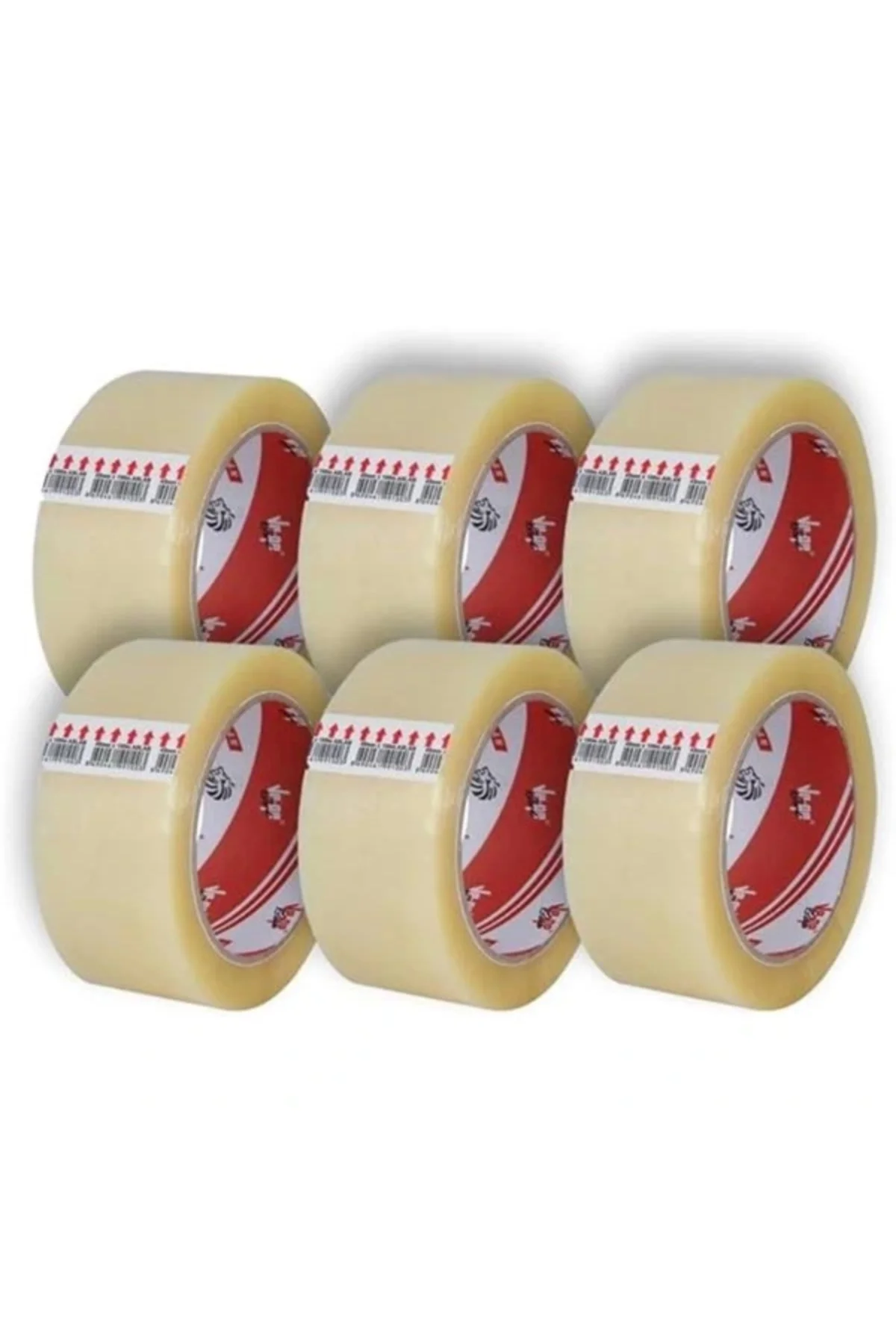 Koli Bandı 6 Adet 45X100 Şeffaf Gergadan 45Mm, Uzunluk Net 100 Metre, Basınca Ve Gerilime