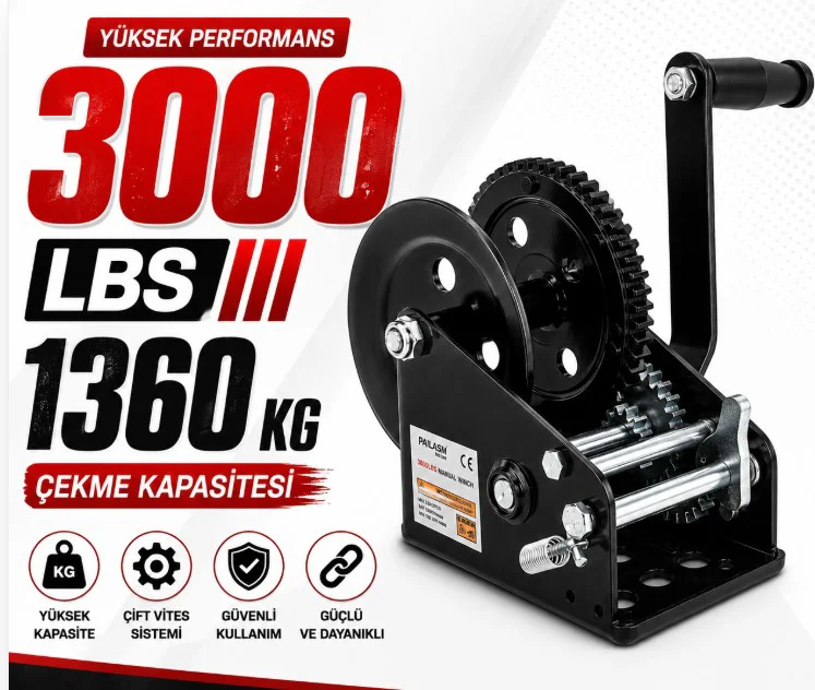 KOLLU IRGAT EL VİNCİ 3000LBS 1134kg. KOLLU IRGAT EL VİNCİ 3000LBS 1134kg.