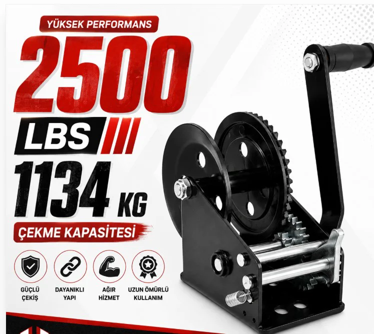 KOLLU IRGAT EL VİNCİ 2500LBS 1134kg. KOLLU IRGAT EL VİNCİ 2500LBS 1134kg.