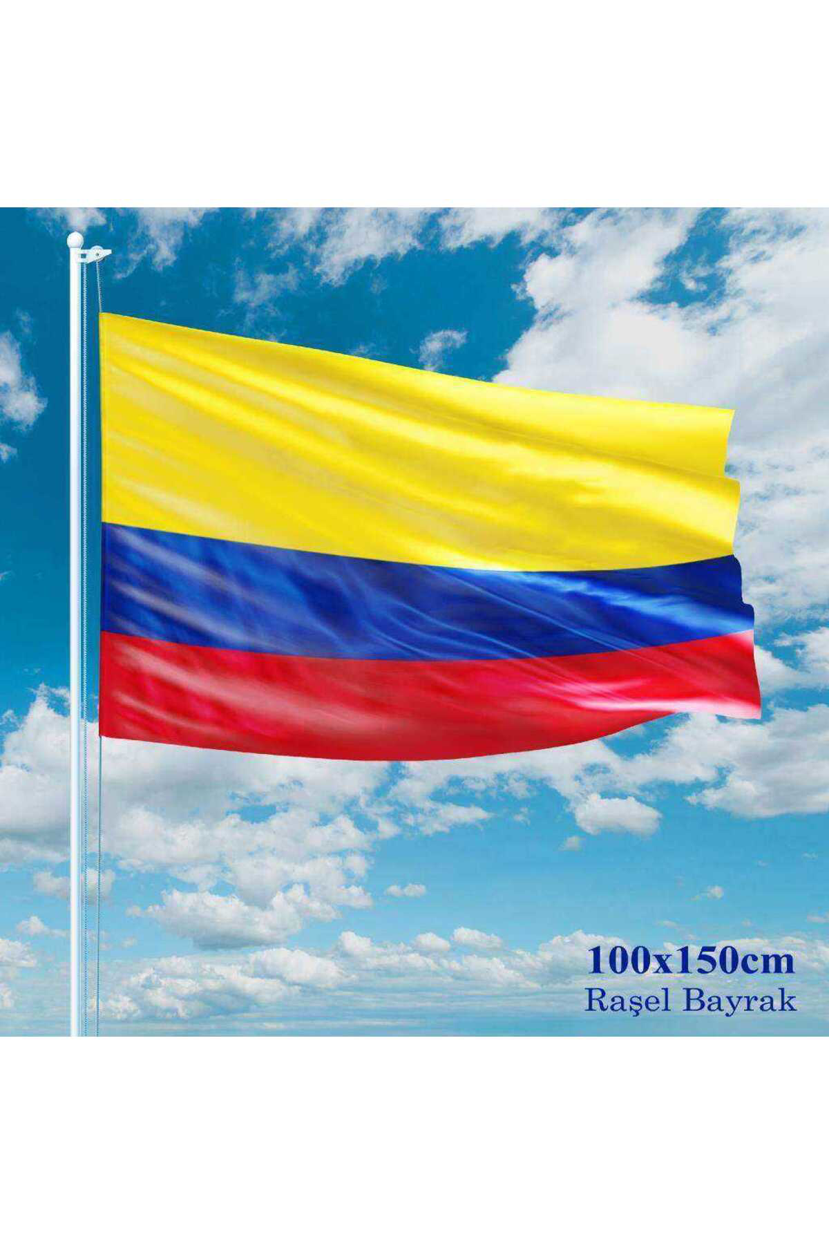 Kolombiya Bayrağı - 100x150 cm (1 metre x 1,5 metre) - Raşel Kuma