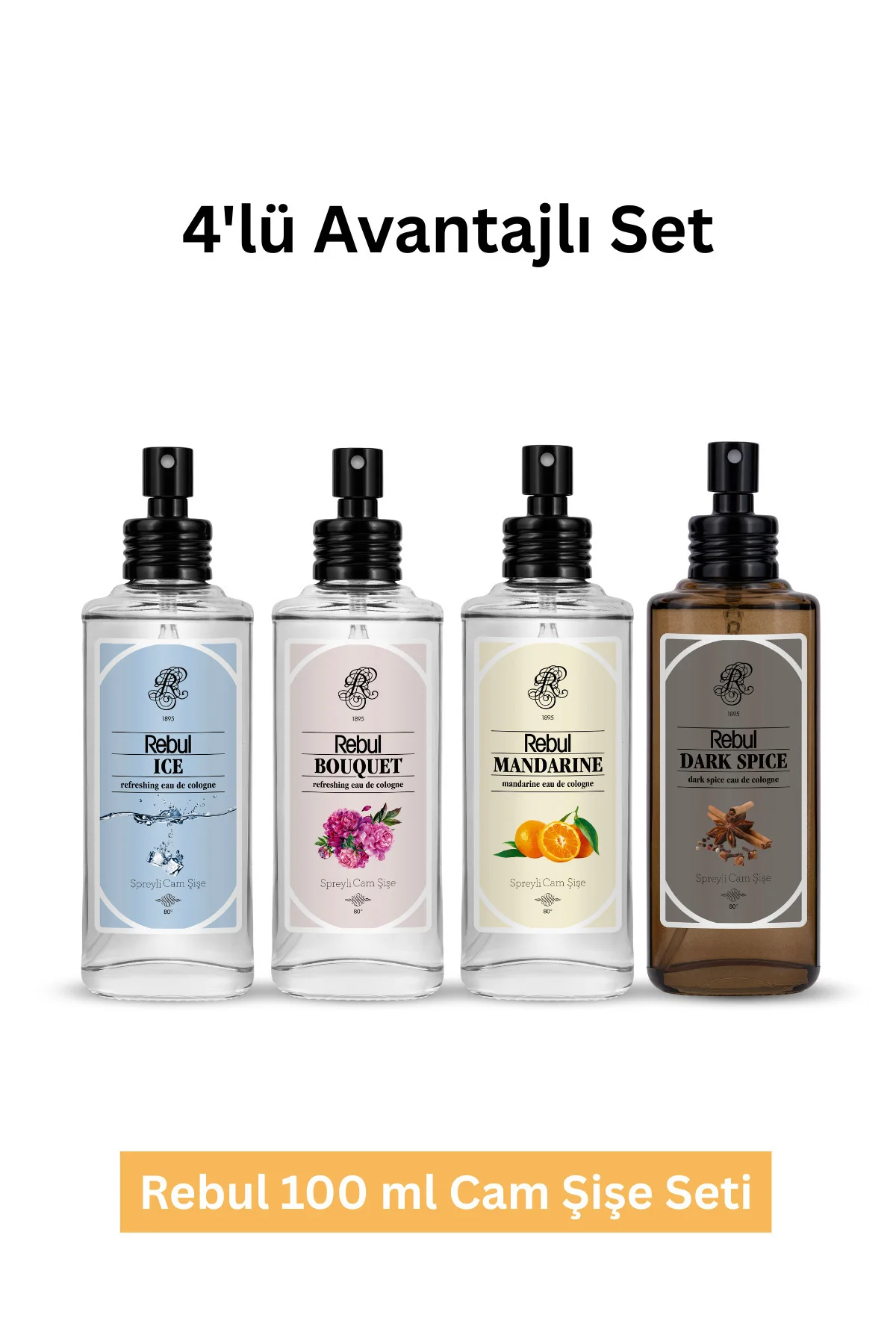 Kolonya Mandarıne + Ice + Bouquet + Dark 100 Ml. Fiyatı, Yorumları ve Özellikleri