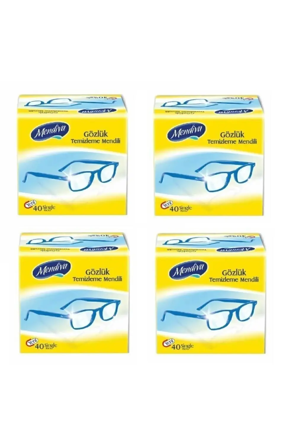 Kolonyali Mendil Gözlük Ekran Kask Temizleme Mendili 4 X 40