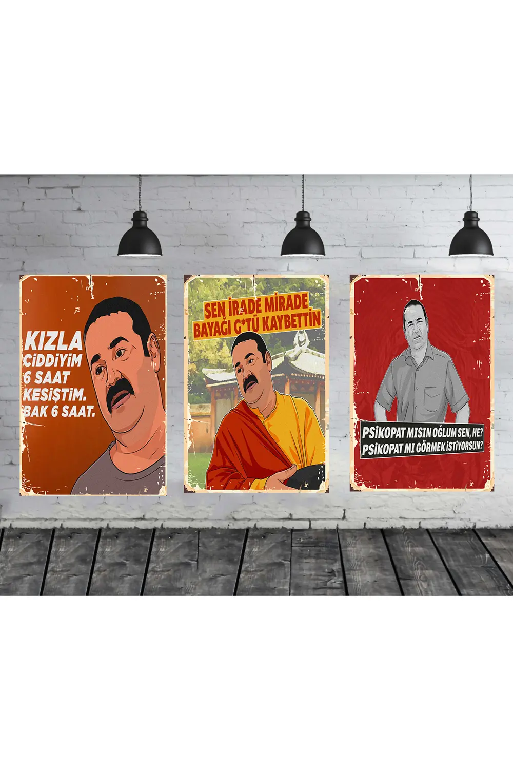 Kolpaçino Replikleri Seti 3 Adet 20x30 Cm Retro Ahşap Poster Fiyatı, Yorumları ve Özellikleri
