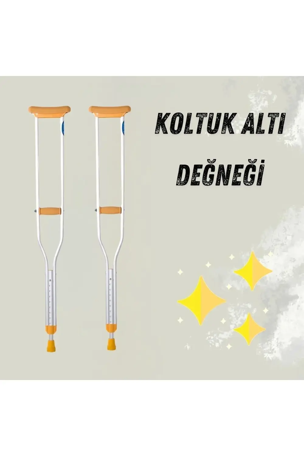 Koltuk Altı Değneği Yürümeye Yardımcı Çift Koltuk Değneği İthal A