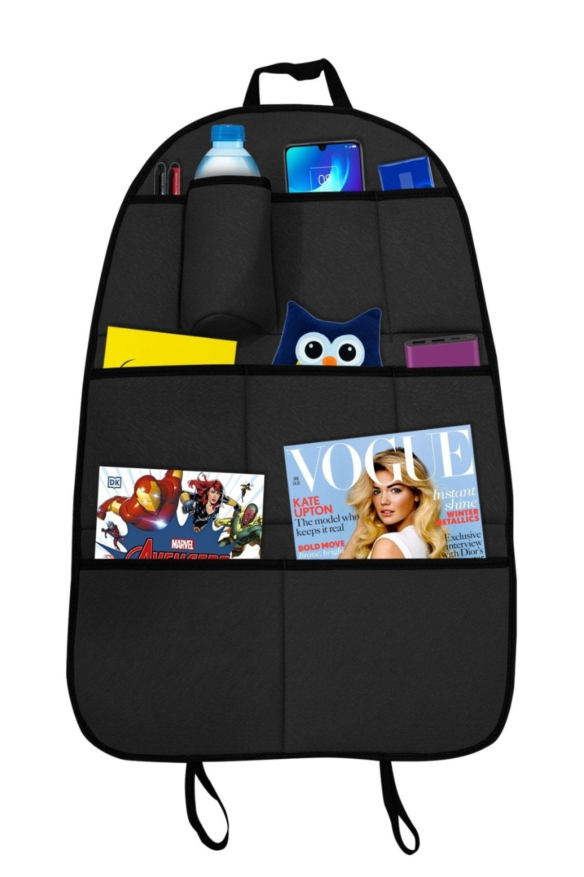 Jet Garaj Koltuk Arkasi Orgaznier Premium Lüks Taytüyü Kumaş - Siyah