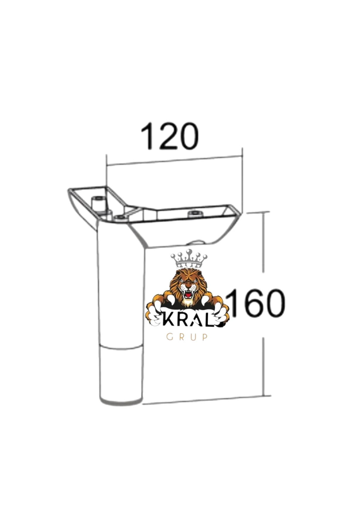 KOLTUK AYAĞI, KANEPE AYAĞI, BAZA AYAĞI, 16 cm LOFT Ayak, Siyaha G