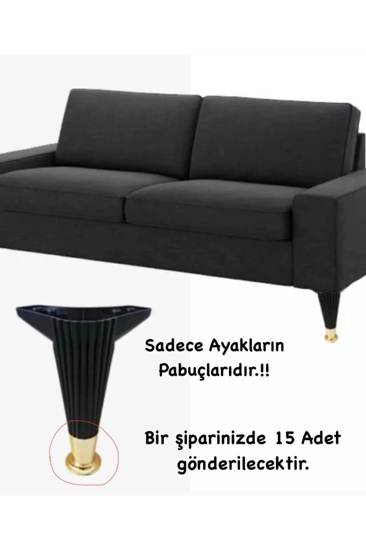 Koltuk Ayak, Plastik Ayak, Ayak Pabucu, Ayak Tapası, Ayak Takozu,