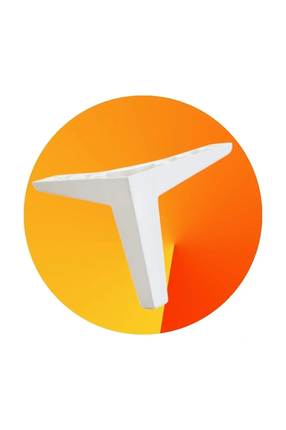 Koltuk, Kanepe, Baza, Mobilya Ayağı. Beyaz Renk, 12 Cm, 4 Adet Fi