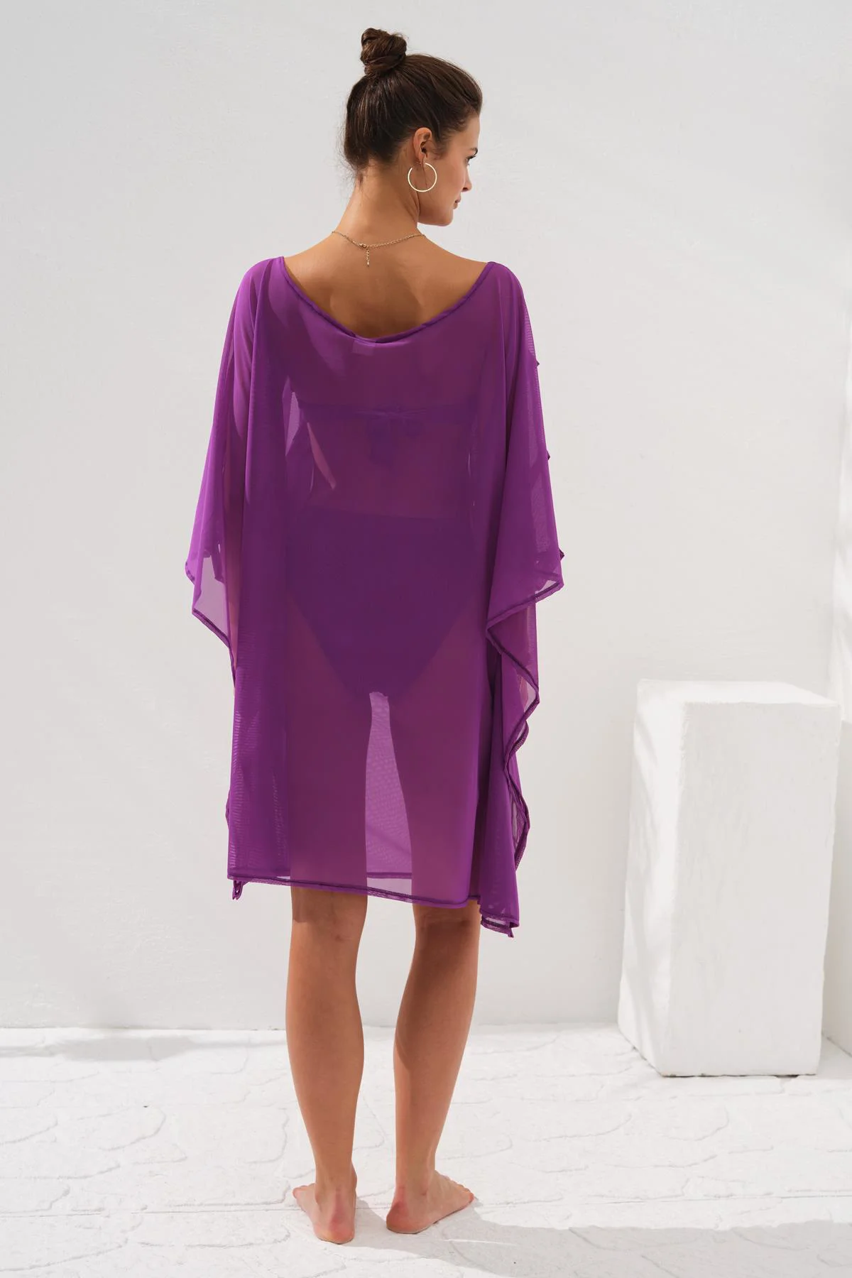Kolu Bant Detaylı Tunik Pareo Mor 231802