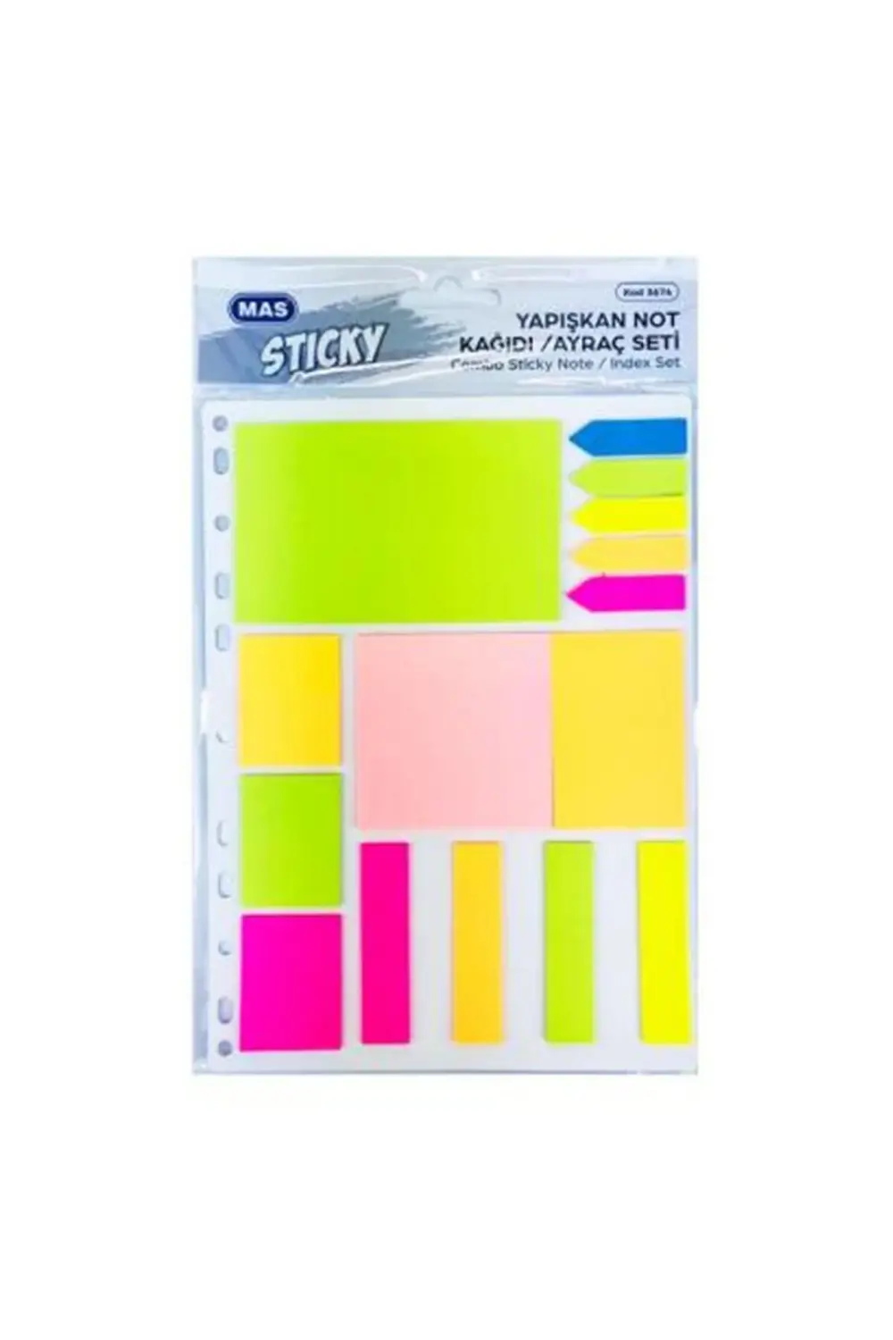 Kombo Yapışkanlı Not Kağıdı Karma Set 18S 3674