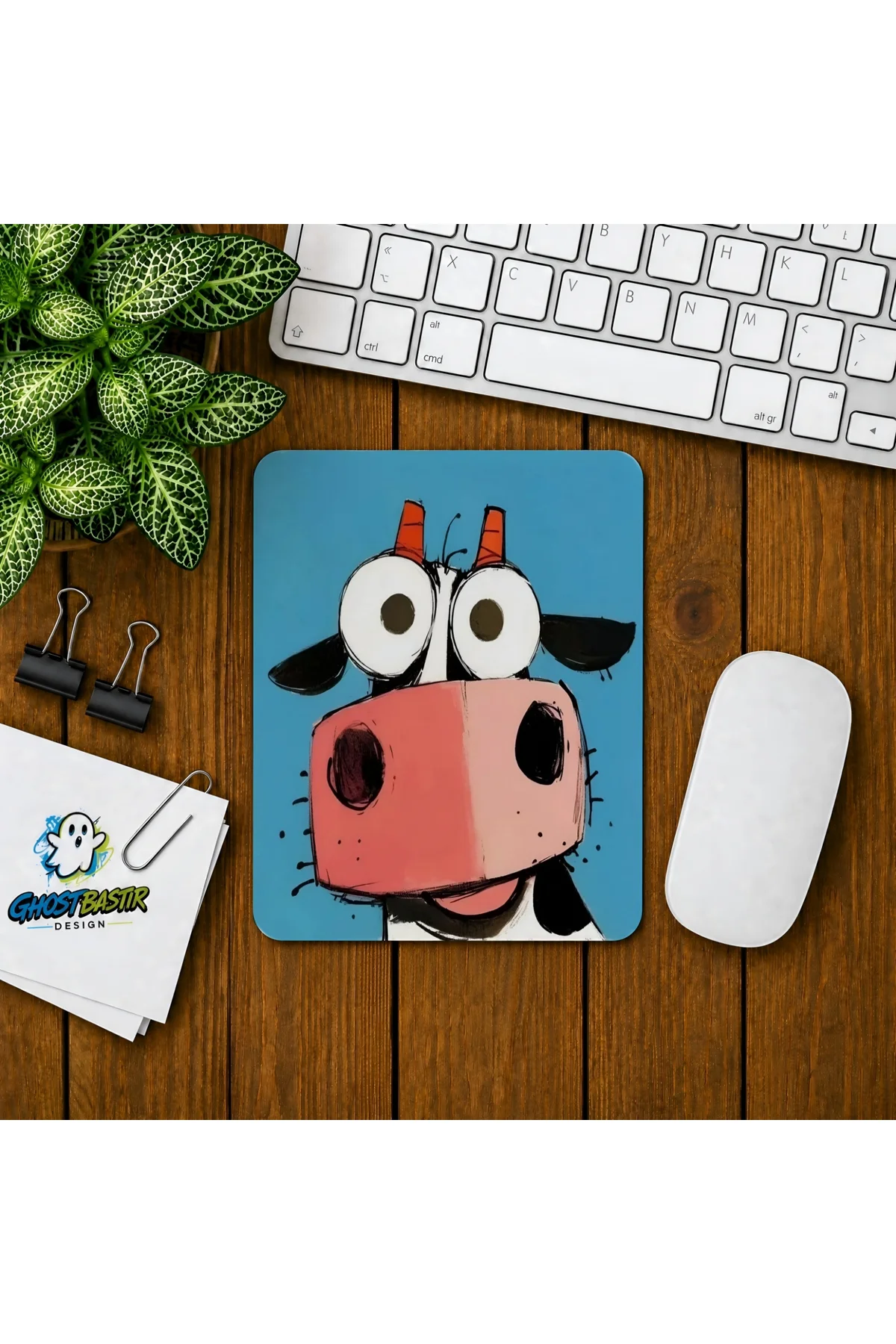 Komik Hayvan Figürlü Baskılı Oyuncu Mousepad 0131
