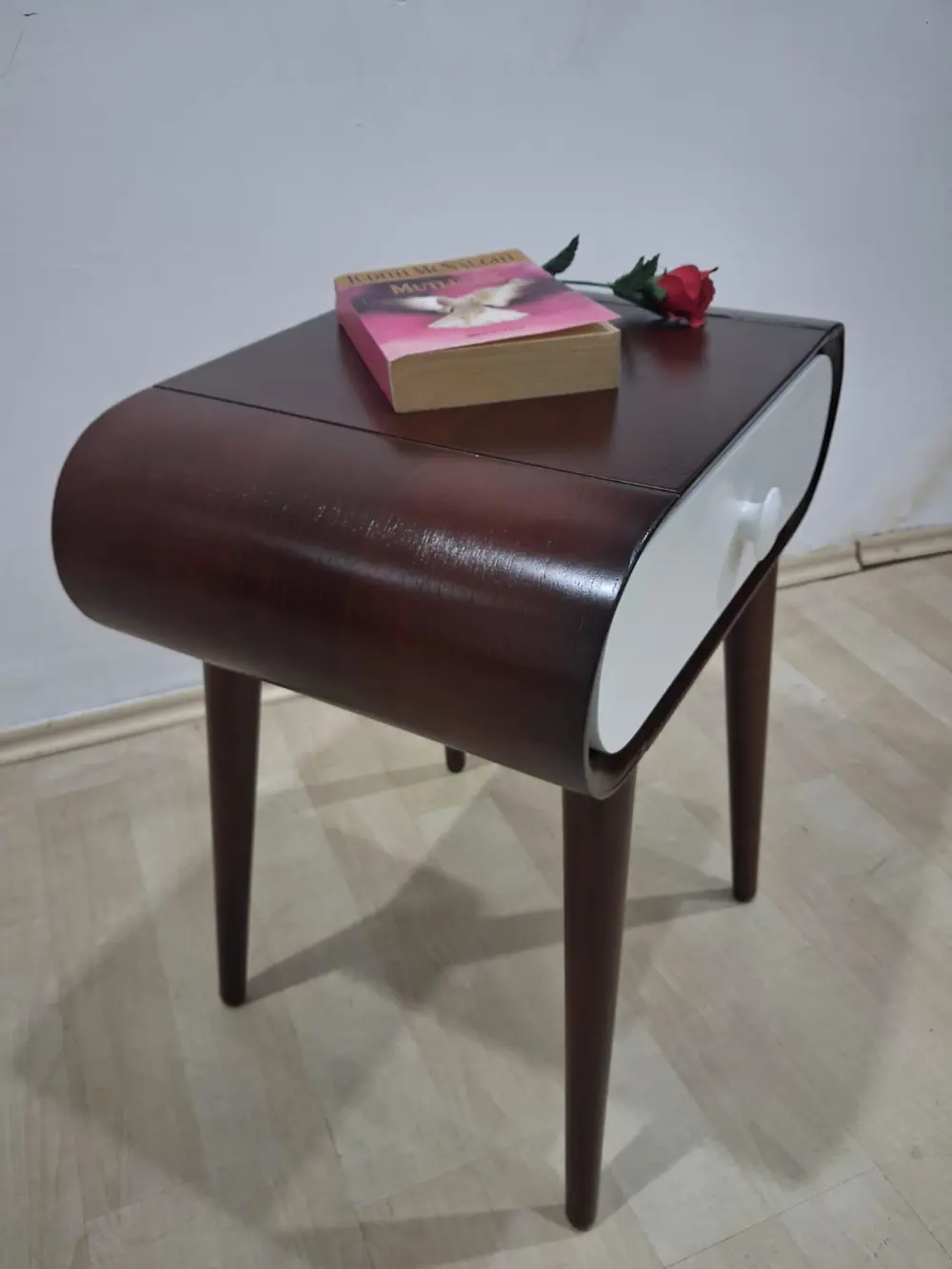 Komodin 13272 Torna RETRO Çekmece 1Adet Renk Porselen Kulp Kayın 