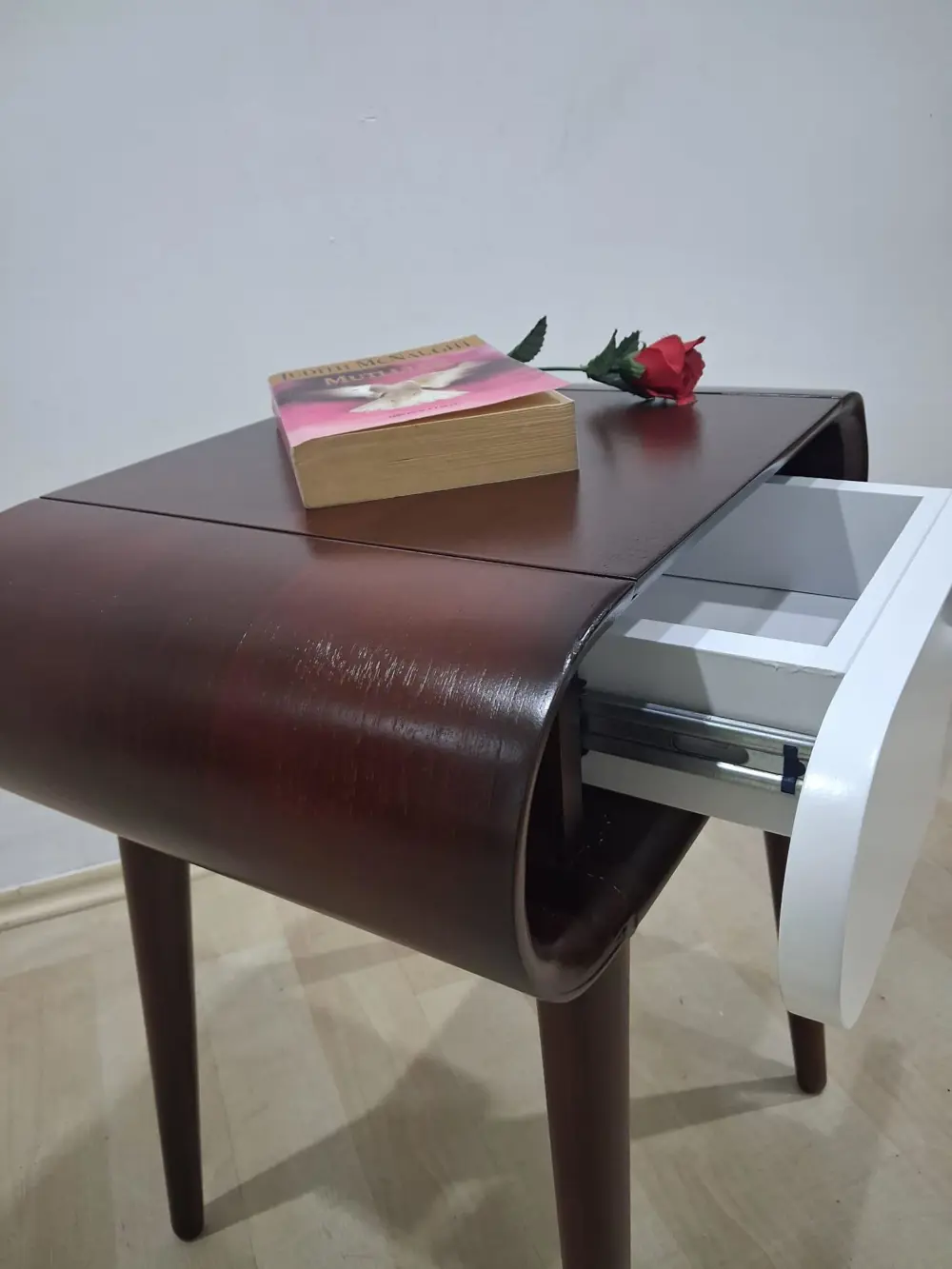 Komodin 13272 Torna RETRO Çekmece 1Adet Renk Porselen Kulp Kayın 