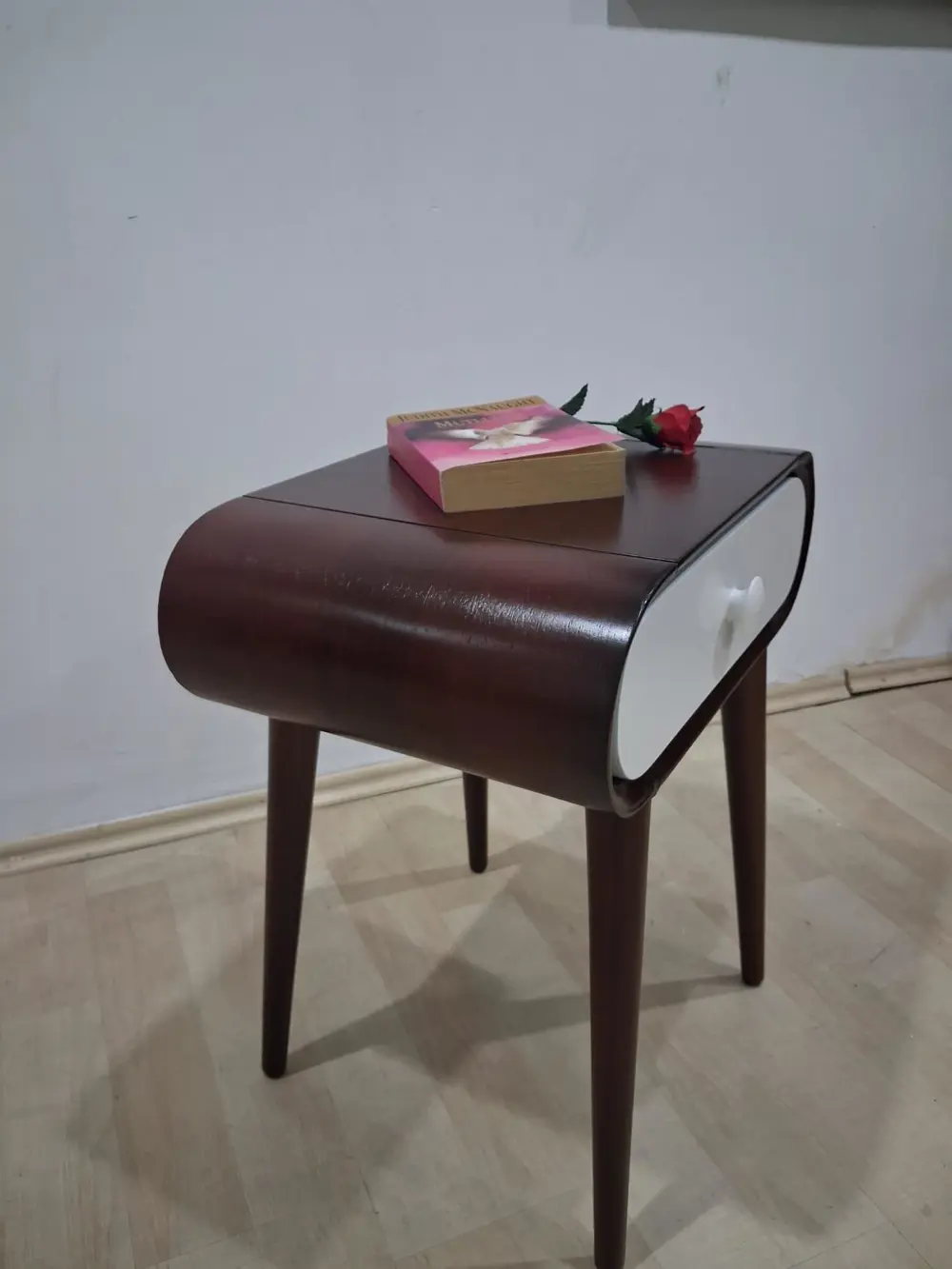 Komodin 13272 Torna RETRO Çekmece 1Adet Renk Porselen Kulp Kayın 