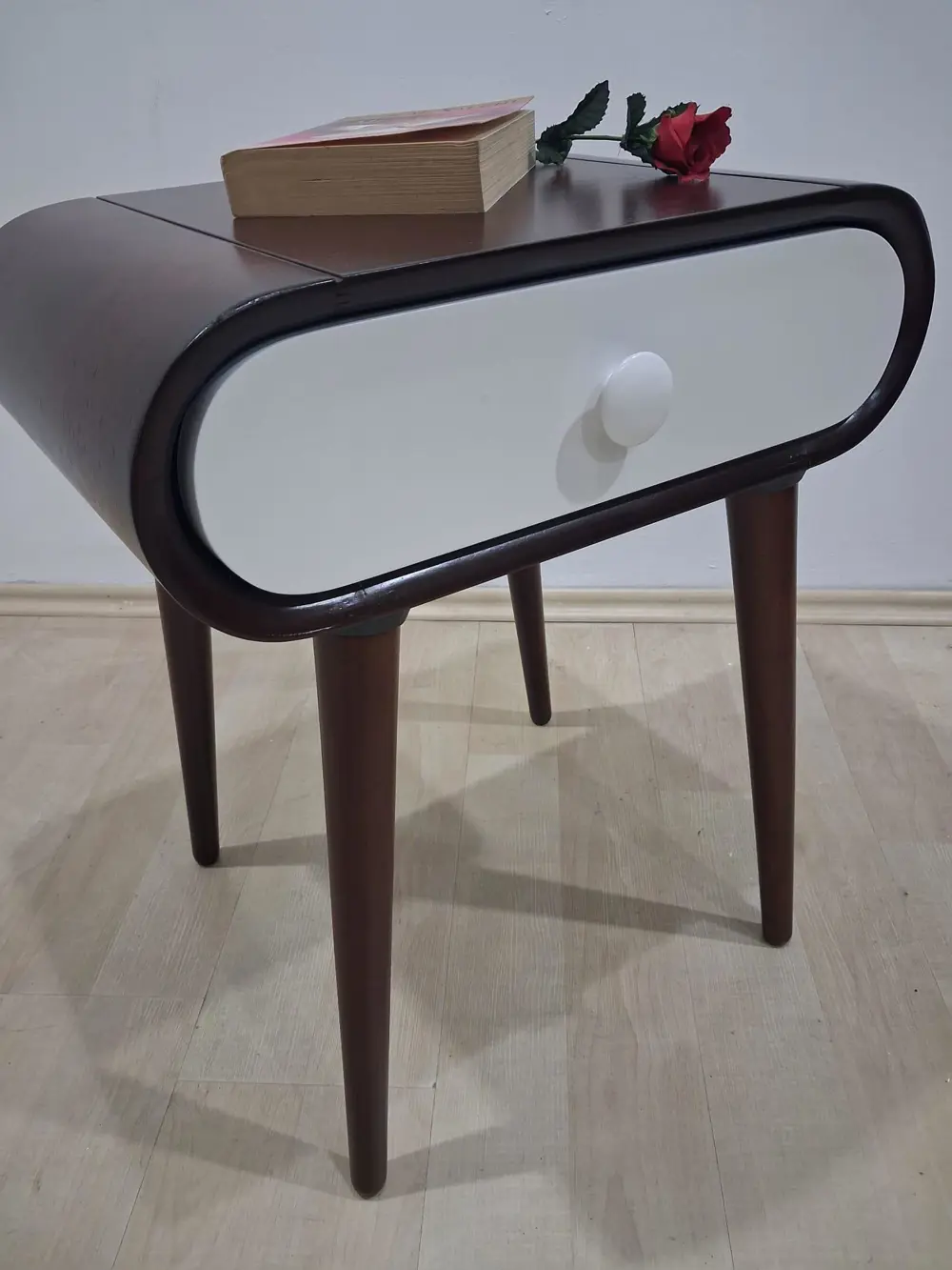 Komodin 13272 Torna RETRO Çekmece 1Adet Renk Porselen Kulp Kayın 
