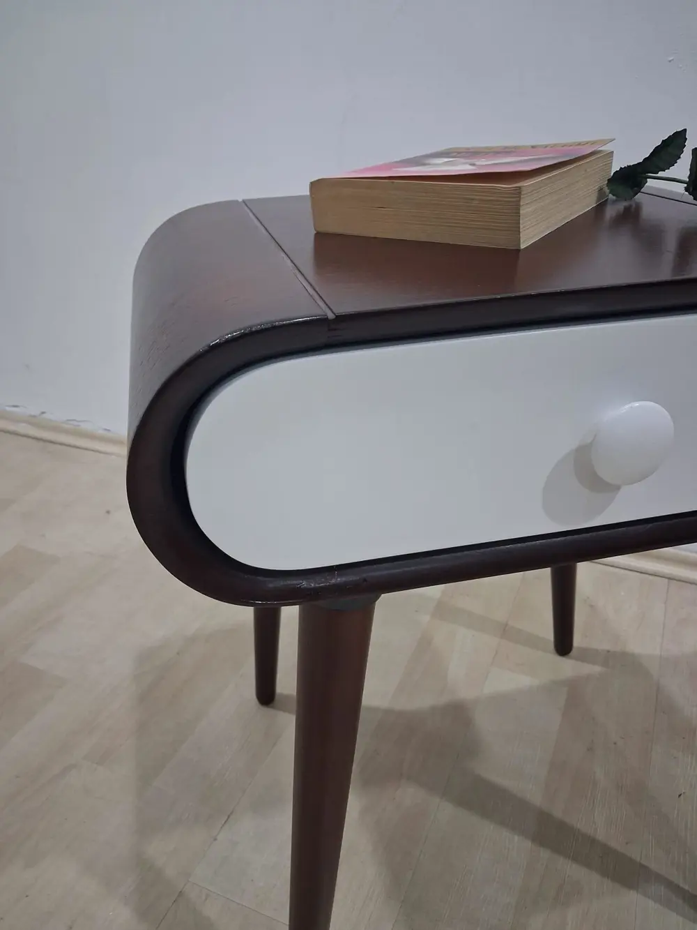 Komodin 13272 Torna RETRO Çekmece 1Adet Renk Porselen Kulp Kayın 