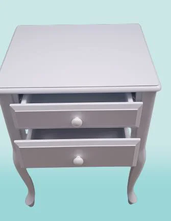 Komodin 13750 Klasik Model Kayın Aslan ayak Parlak BEYZ lake Pors