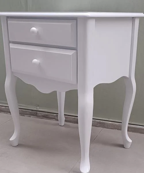 Komodin 13750 Klasik Model Kayın Aslan ayak Parlak BEYZ lake Pors