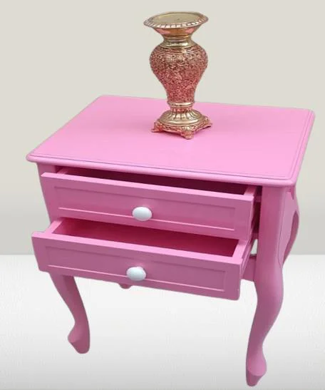 Komodin 90359 Model Klasik Kayın Aslan Ayak Parlak Pembe Lake Çif