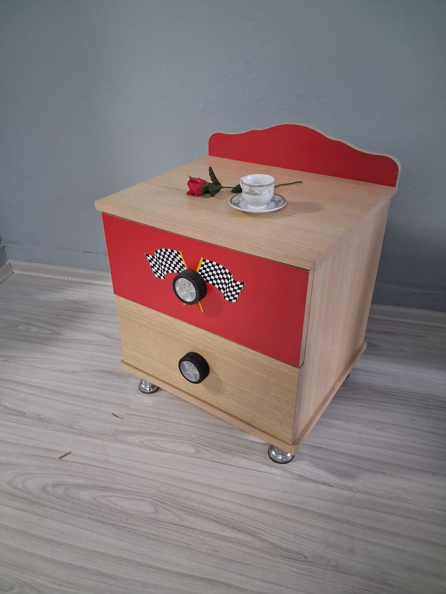 Komodin Formüla 90653 İki Çekmeceli Digital Baskı Yüksek Ayak Las