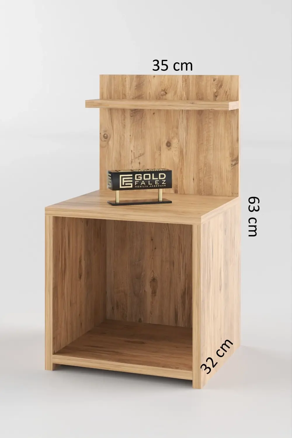 Komodin Raf Salon Ofis Dolabı Ceviz