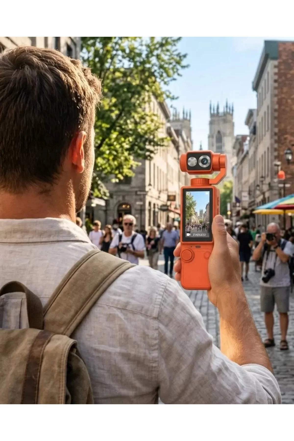 Kompakt 4k Gimbal Kamera 180 Derece Döner Başlık Stabil Video Ve 