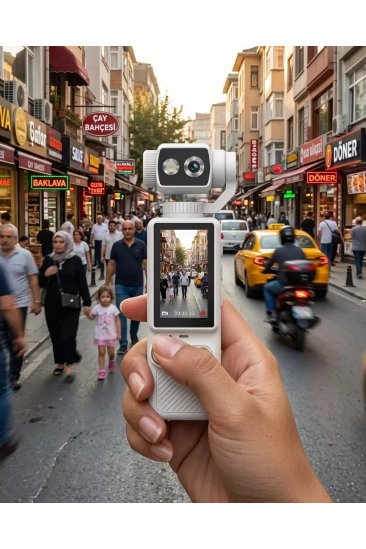Kompakt 4K Video Kamera Otomatik Netleme ve Dahili Işık Destekli 