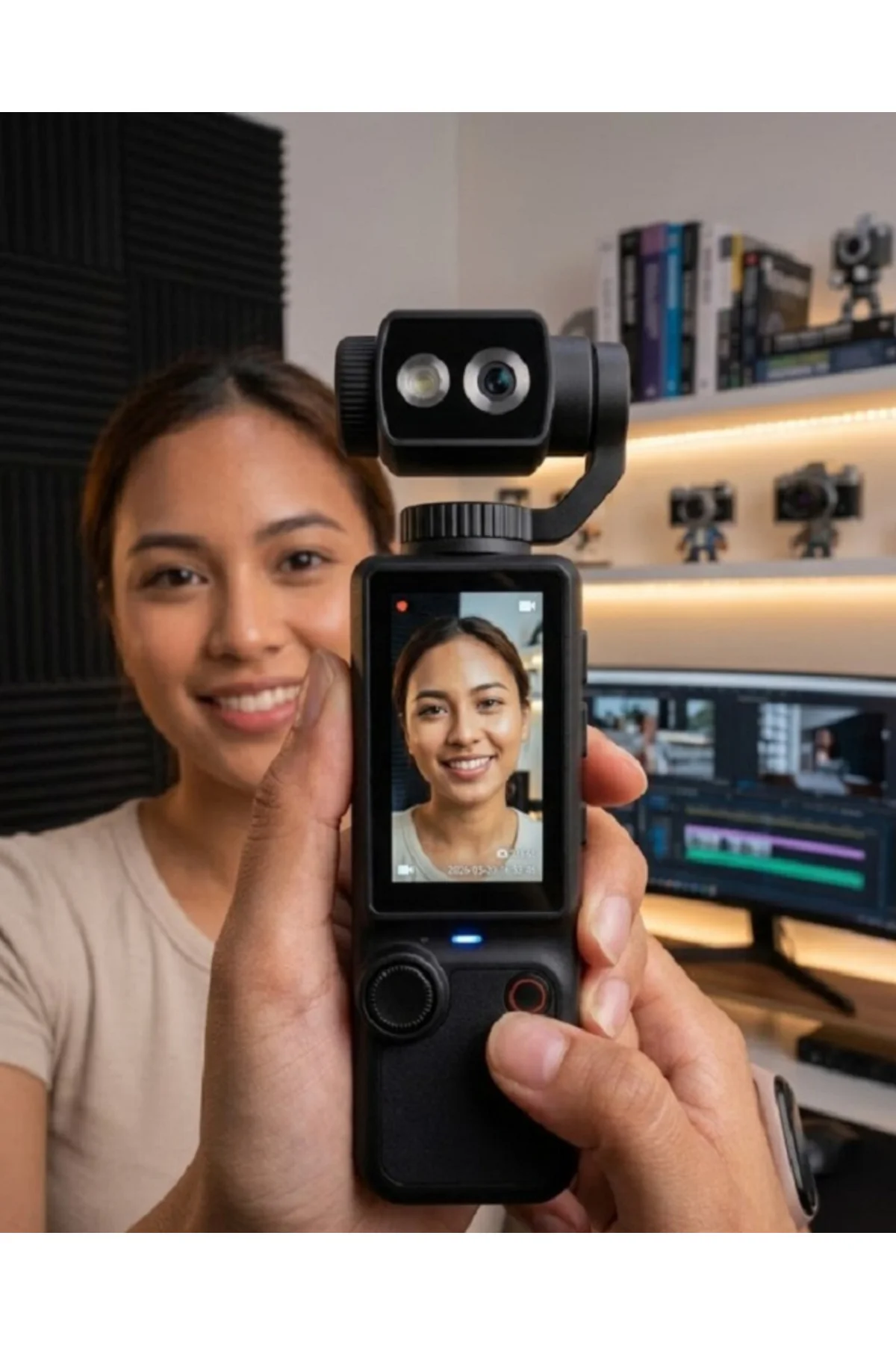 Kompakt 4K Vlog Kamera 2.0 IPS Ekran Otomatik Odaklama ve Stereo Ses Kayıtlı - TEOLSA2147-1173