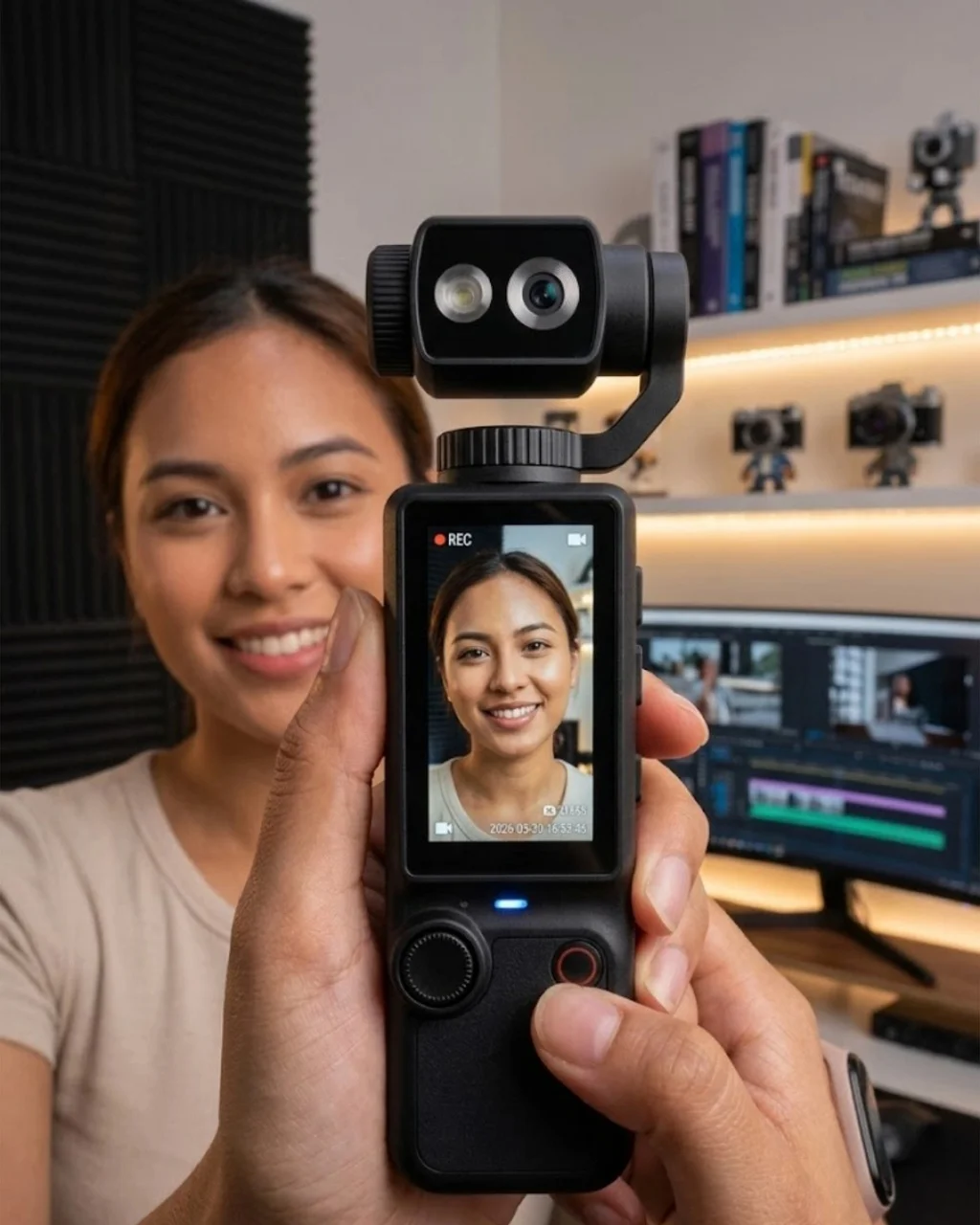 Kompakt 4k Vlog Kamera 2.0 Ips Ekran Otomatik Odaklama Ve Stereo Ses Kayıtlı