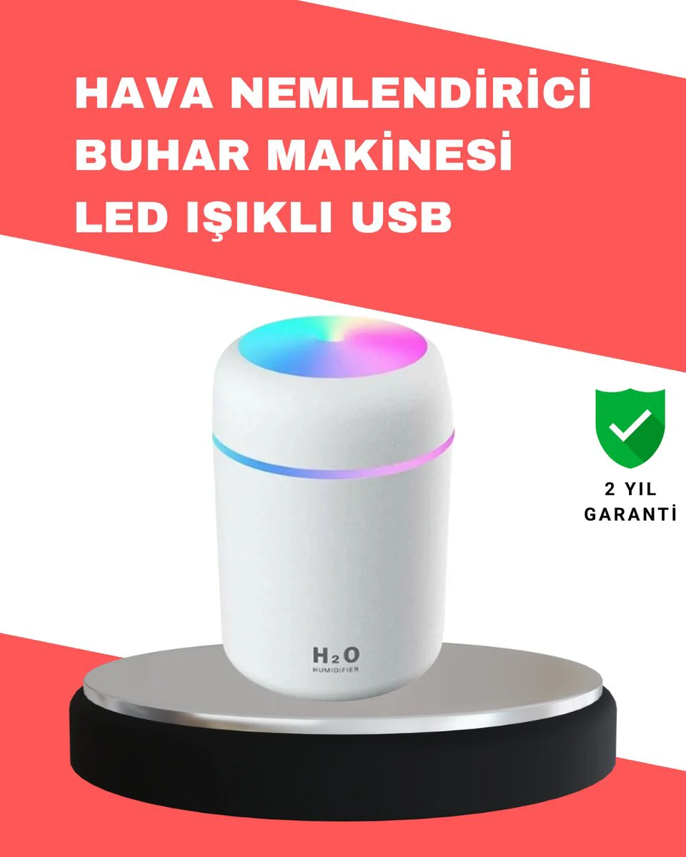 Kompakt Boyutlu Nemlendirici - 30-45ml/h Buhar Kapasiteli Taşınabilir USB Nemlendirici