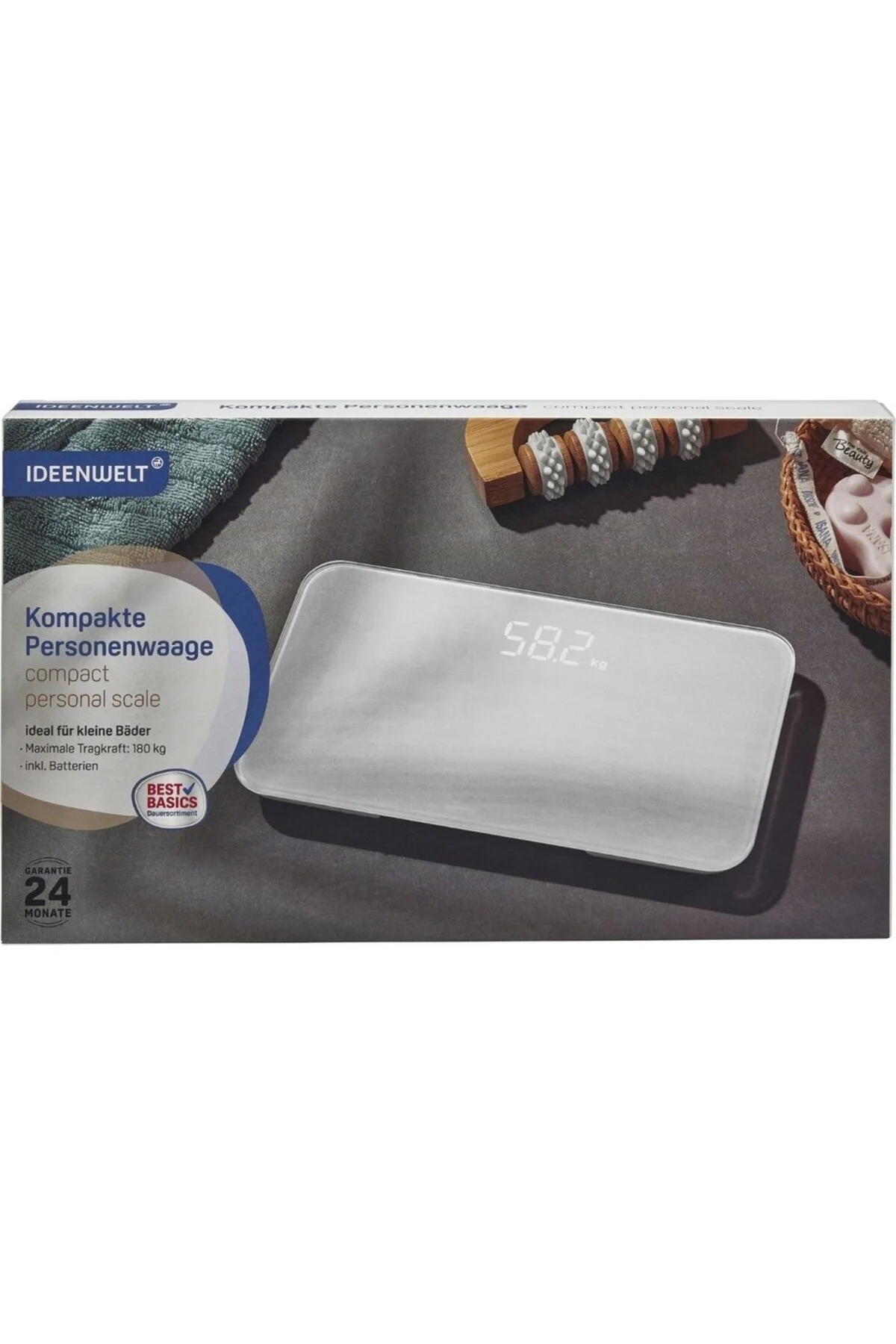 Kompakt Dijital Baskül – 180 kg kapasiteli LED Ekranlı Banyo Tart