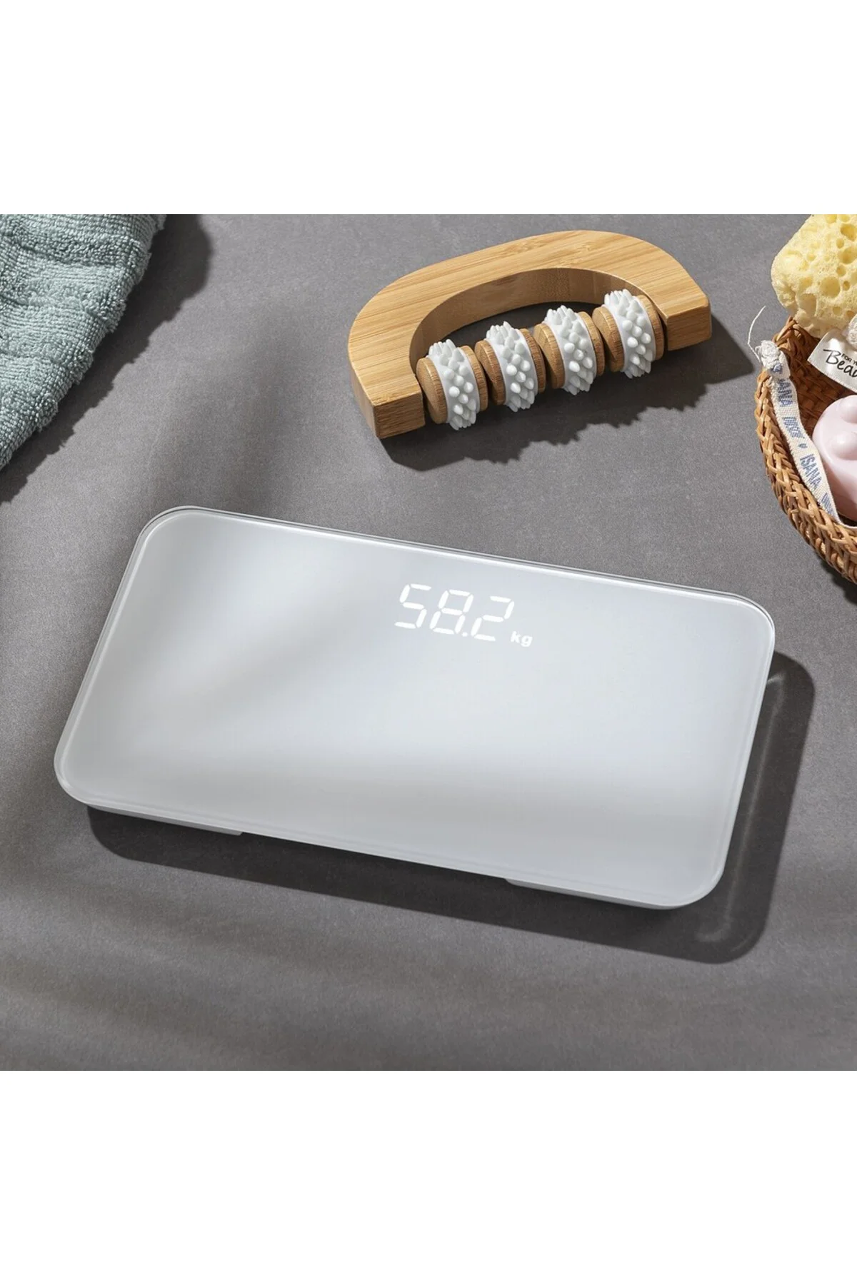 Kompakt Dijital Baskül – 180 kg kapasiteli LED Ekranlı Banyo Tart