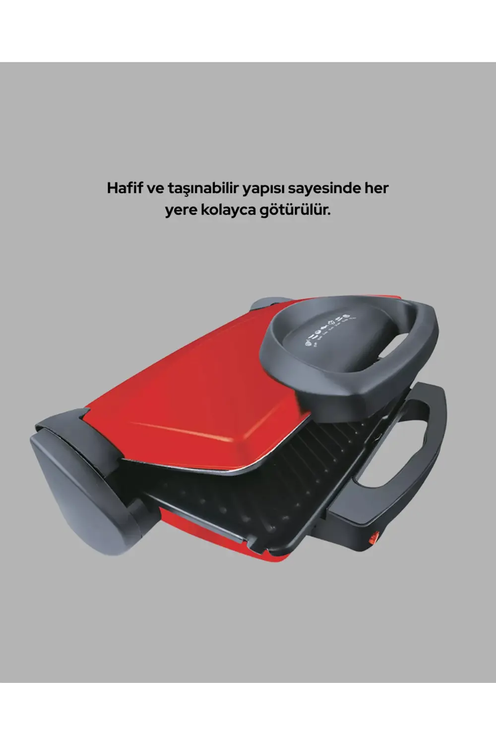 Kompakt Izgara ve Tost Makinesi – Çıkarılabilir Plaka, Döküm Gövd