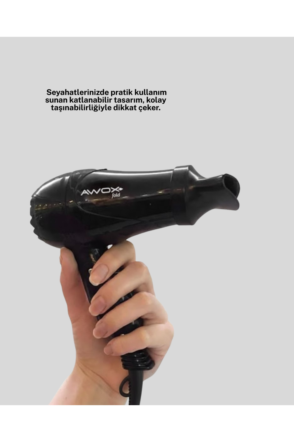 Kompakt Katlanabilir Saç Kurutma Makinesi Ev ve Seyahat Uyumlu -