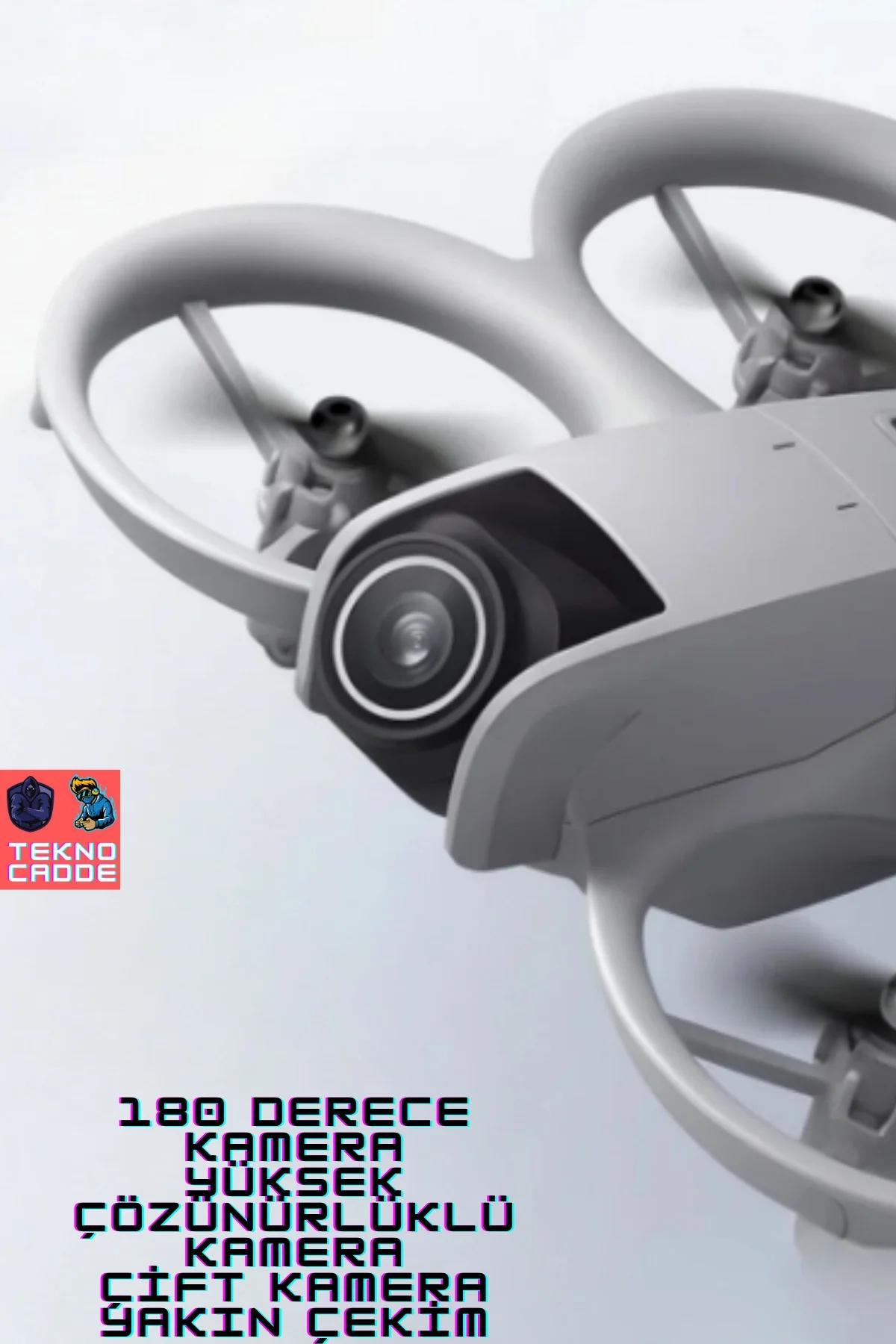 Kompakt Kumandalı Drone, 50 Metre Uçuş Mesafesi ve 480P Kamera Özelliği ile Gri Renk Seçeneği
