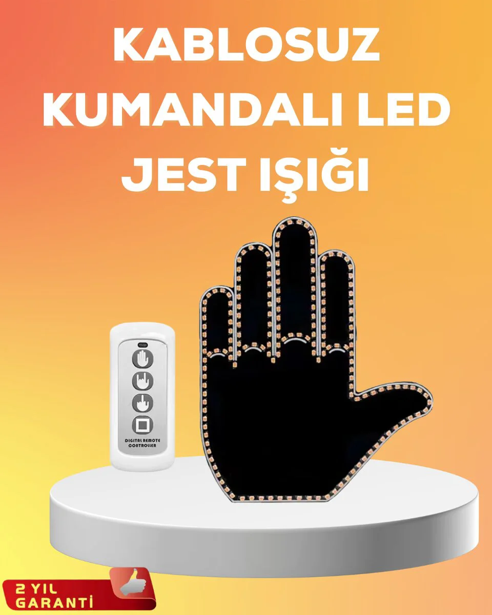 Kompakt LED Jest Işığı - Selam ve Teşekkür Modları ile Trafikte Dikkat Çek
