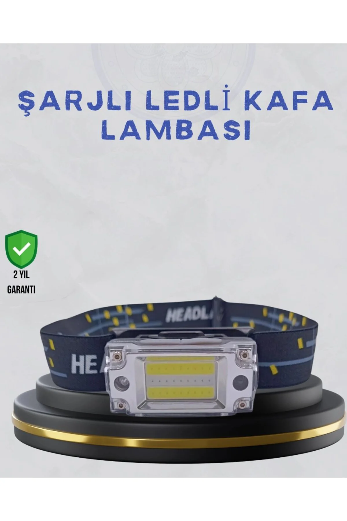 Kompakt Led Kafs Feneri Usb Şarjlı Manyetik 2 Işık Modlu 215 Lümen