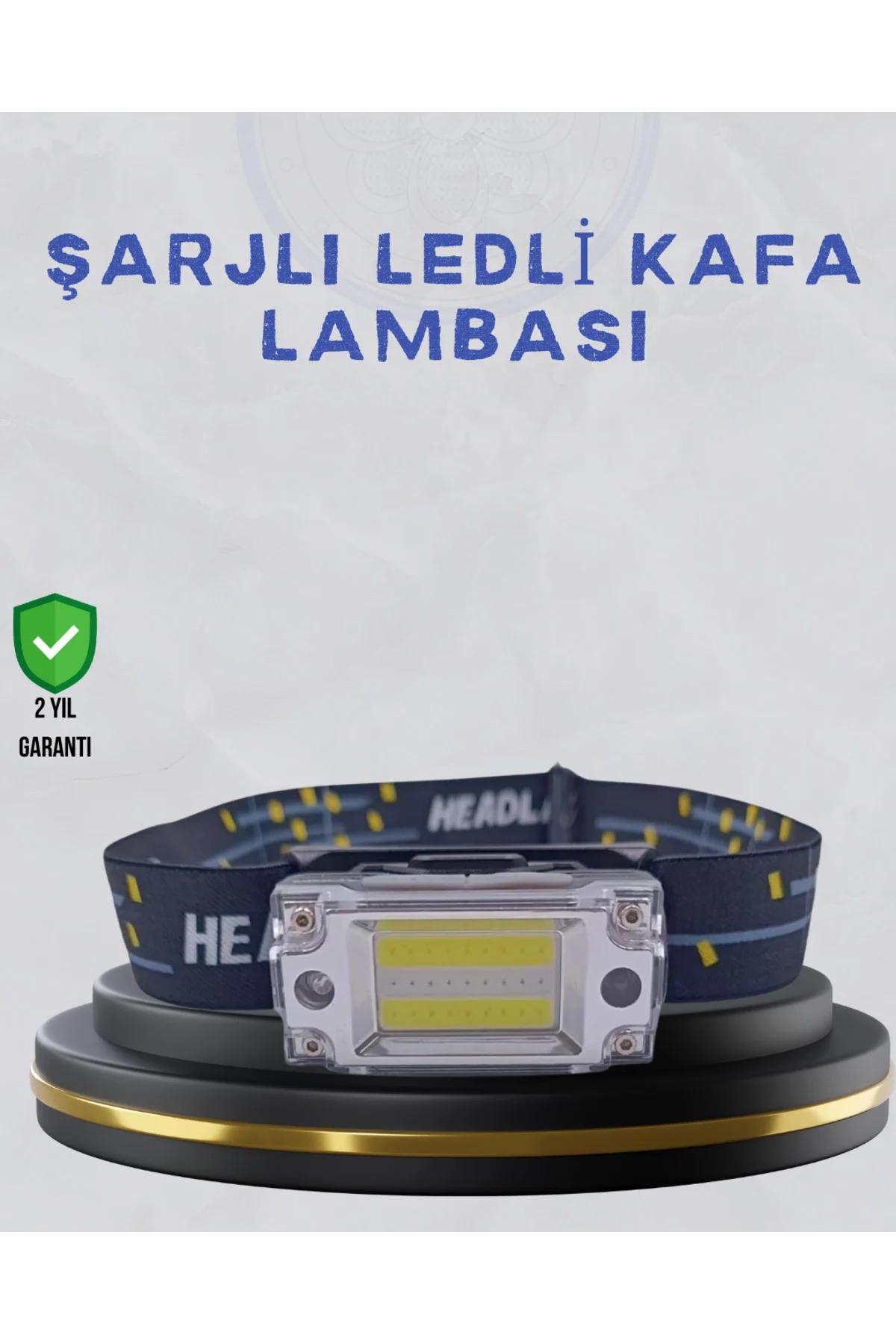 Kompakt LED Kafs Feneri USB Şarjlı Manyetik 2 Işık Modlu 215 Lümen