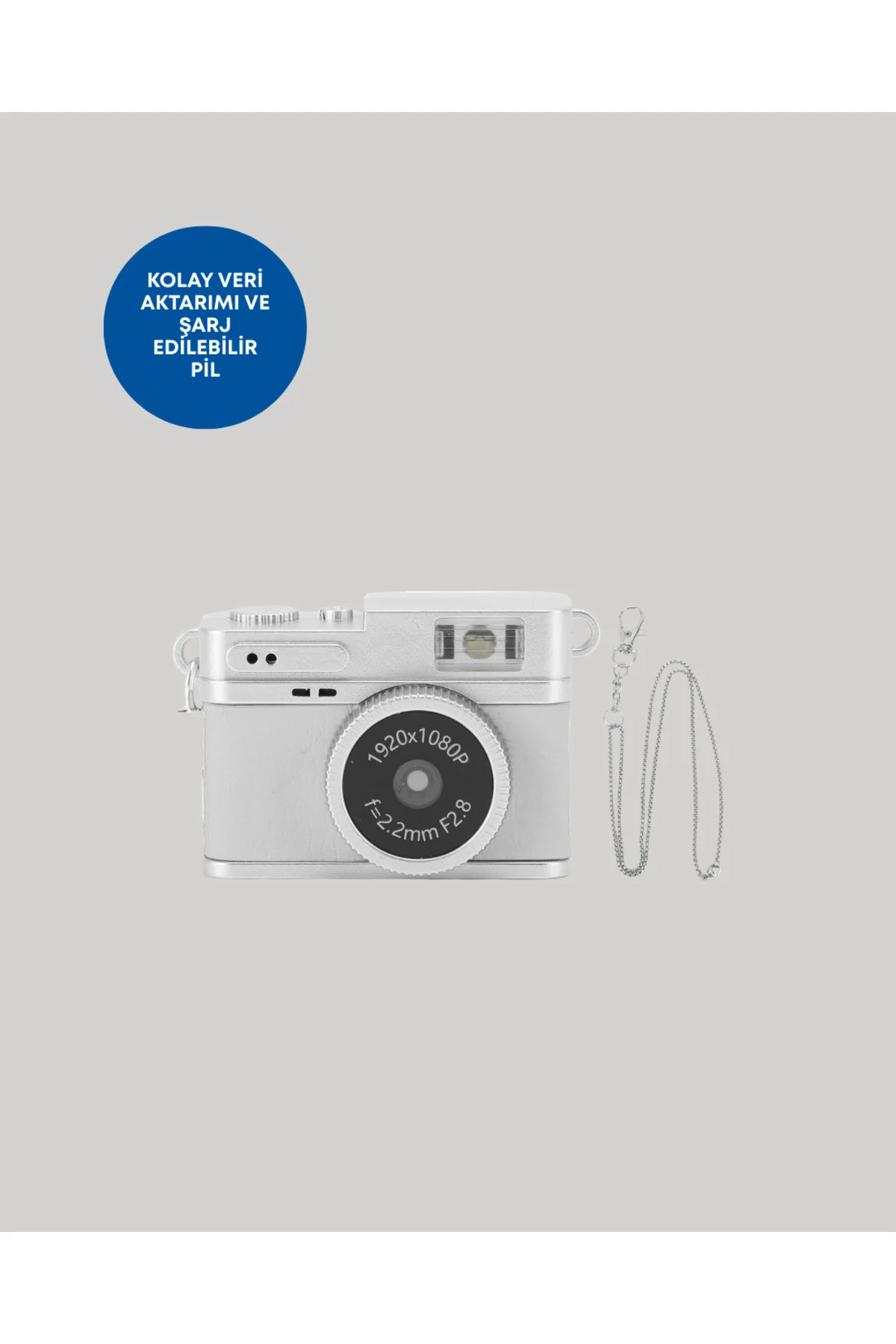 Kompakt Mini Kamera Retro Tasarım 128GB Hafıza 1080P Video