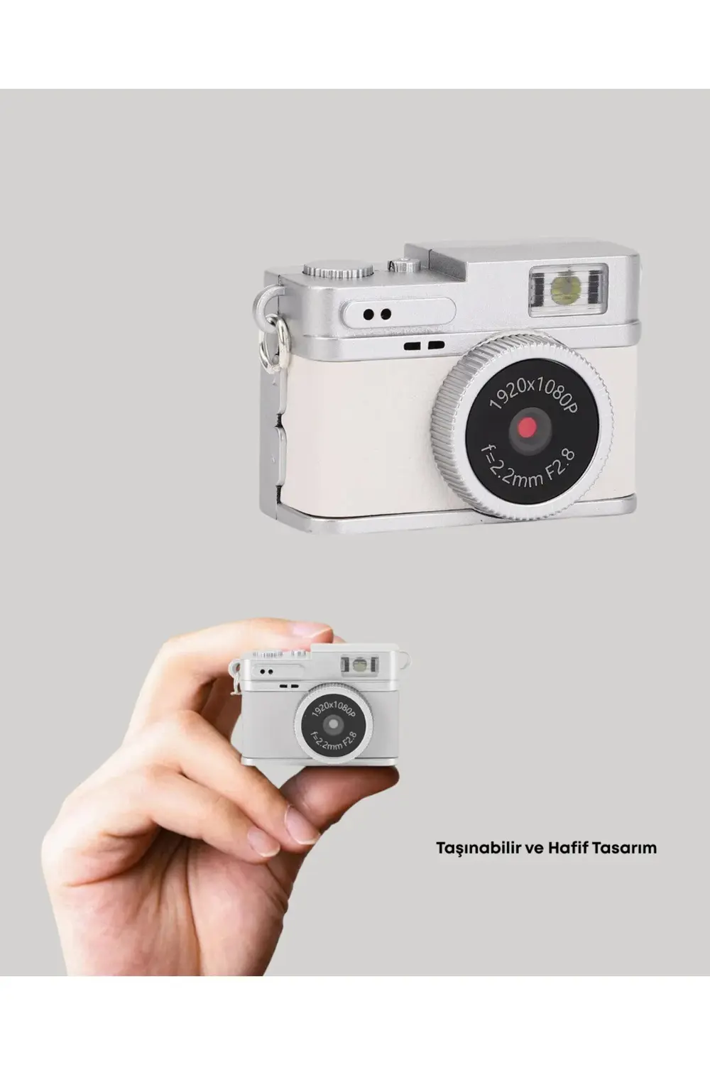 Kompakt Mini Kamera Retro Tasarım 128GB Hafıza 1080P Video