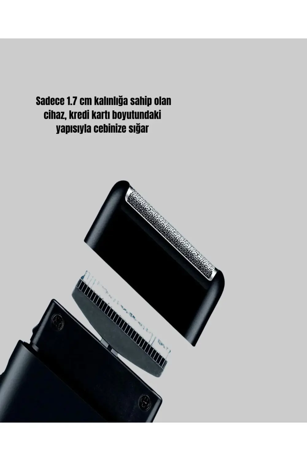 Kompakt Şarjlı Tıraş Makinesi Çift Yönlü Bıçaklı 45 Dakika Kullan