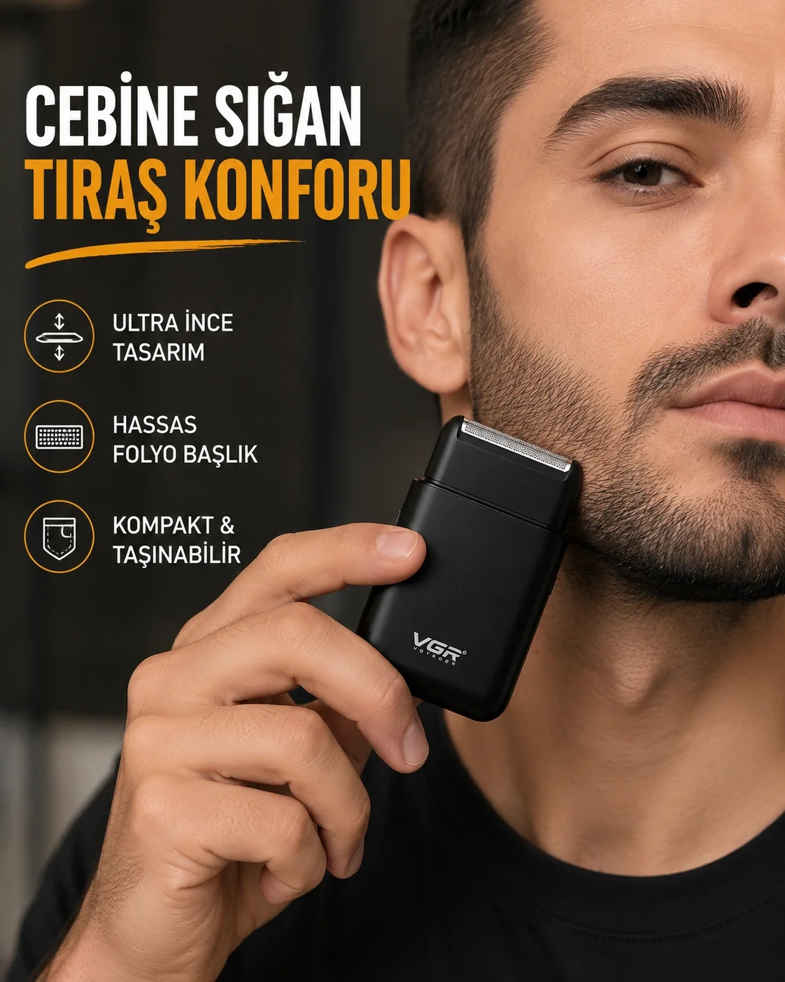 Kompakt Şarjlı Tıraş Makinesi Çift Yönlü Bıçaklı 45 Dakika Kullanım Süreli Kompakt Şarjlı Tıraş Makinesi Çift Yönlü Bıçaklı 45 Dakika Kullanım Süreli