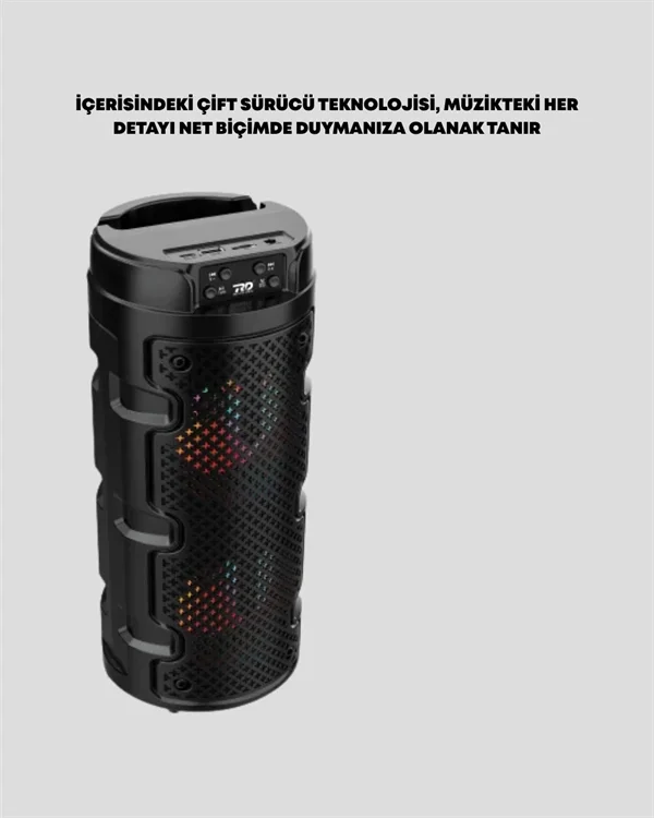 Kompakt Tasarım, Yüksek Ses Performansı – Çoklu Giriş Seçenekli Kablosuz Hoparlör (Bluetooth, USB, SD Kart, AUX) Kompakt Tasarım, Yüksek Ses Performansı – Çoklu Giriş Seçenekli Kablosuz Hoparlör (Bluetooth, USB, SD Kart, AUX)