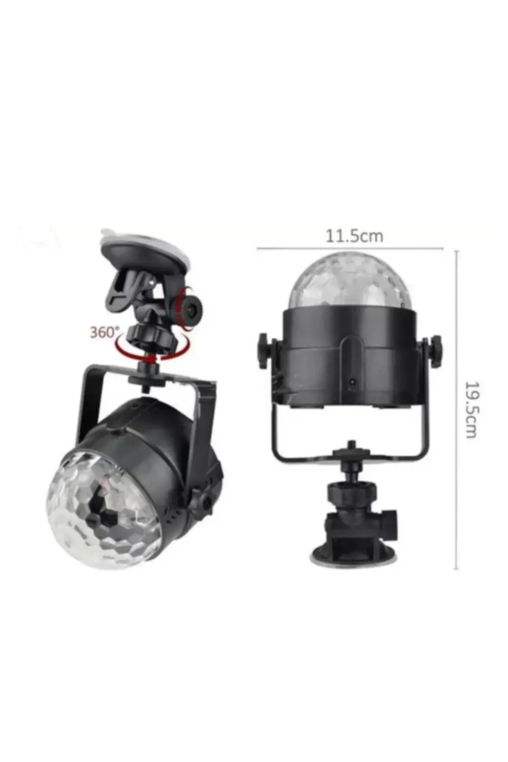 Kompakt Tasarımlı, Döner Renkli LED Disko Topu - Ev ve Profesyone