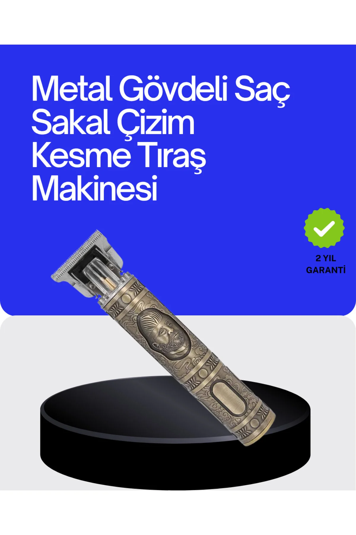 Kompakt Tasarımlı, Güçlü Motorlu Saç sakal Kesme Makinesi ve 4 Kı