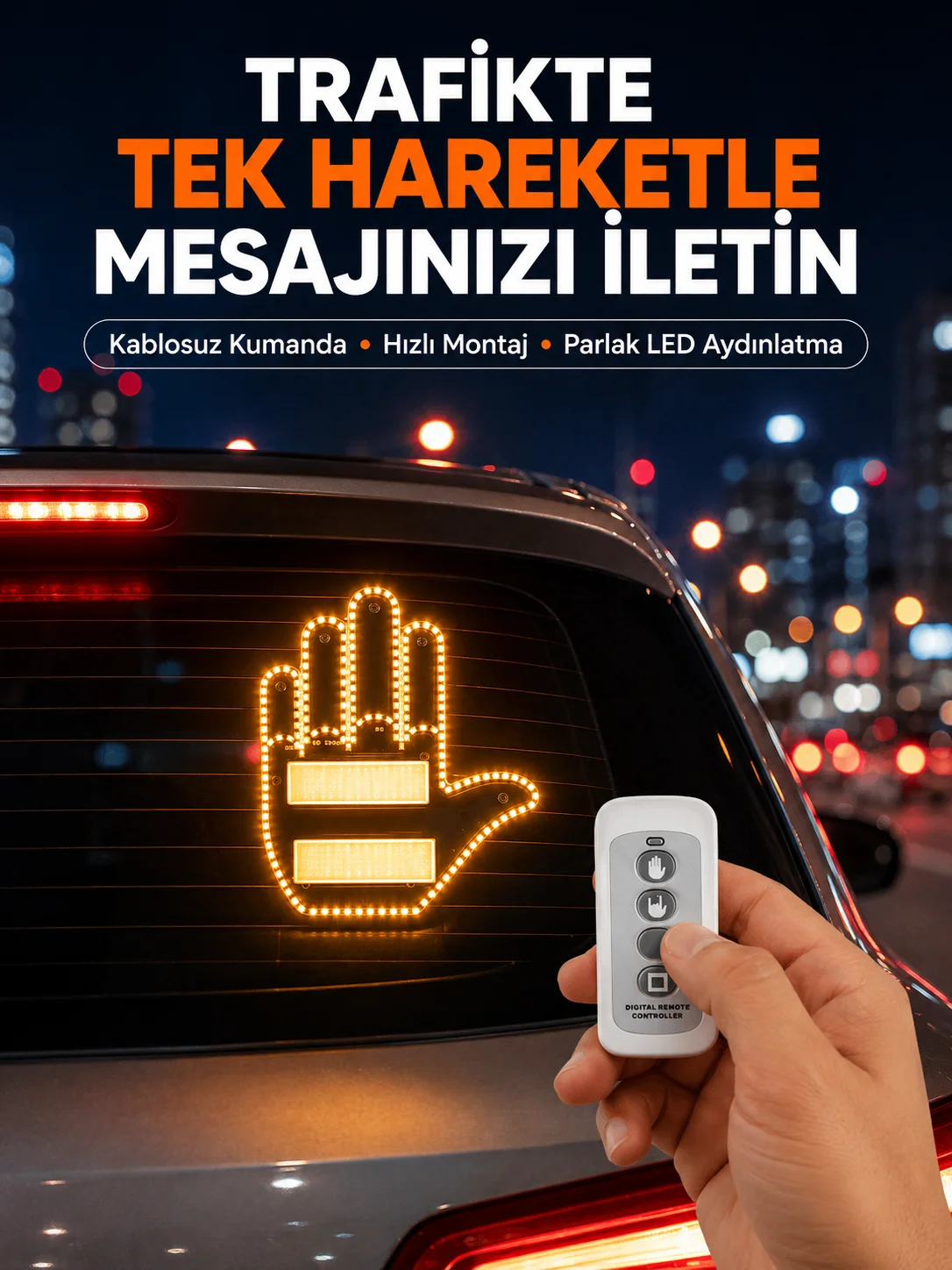 Kompakt Tasarımlı LED Jest Işığı – Selam ve Teşekkür Modları