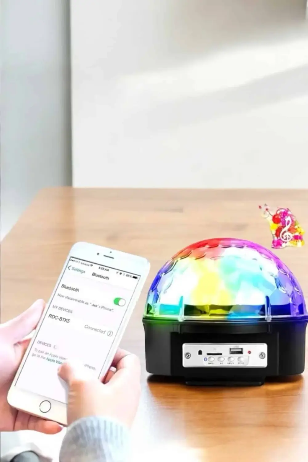 Kompakt Tasarımlı, Telefon Kontrollü Disko Topu Işıkları