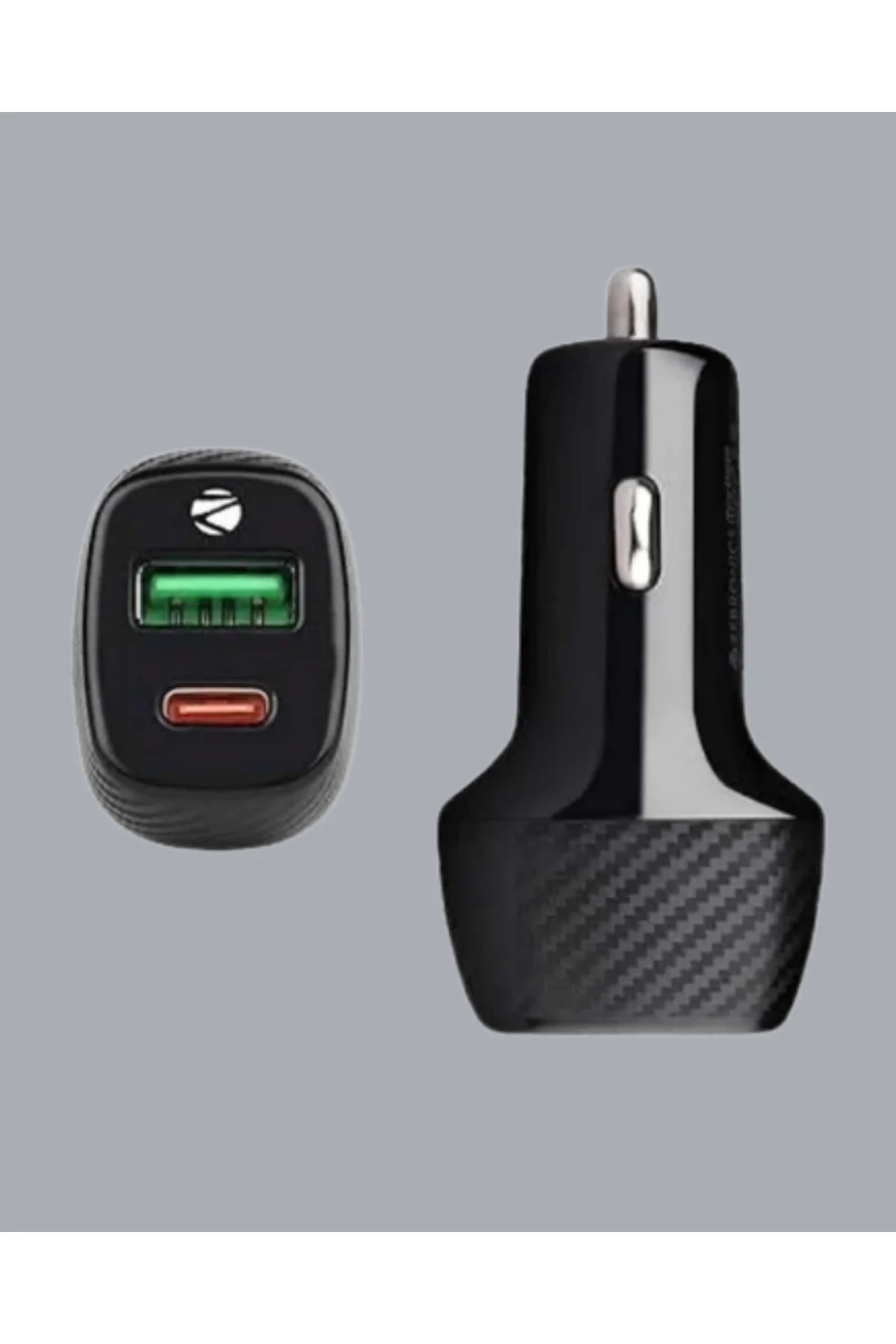 Kompakt Tasarımlı Type-C + USB Girişli Araç Şarj Başlığı - Lisiny