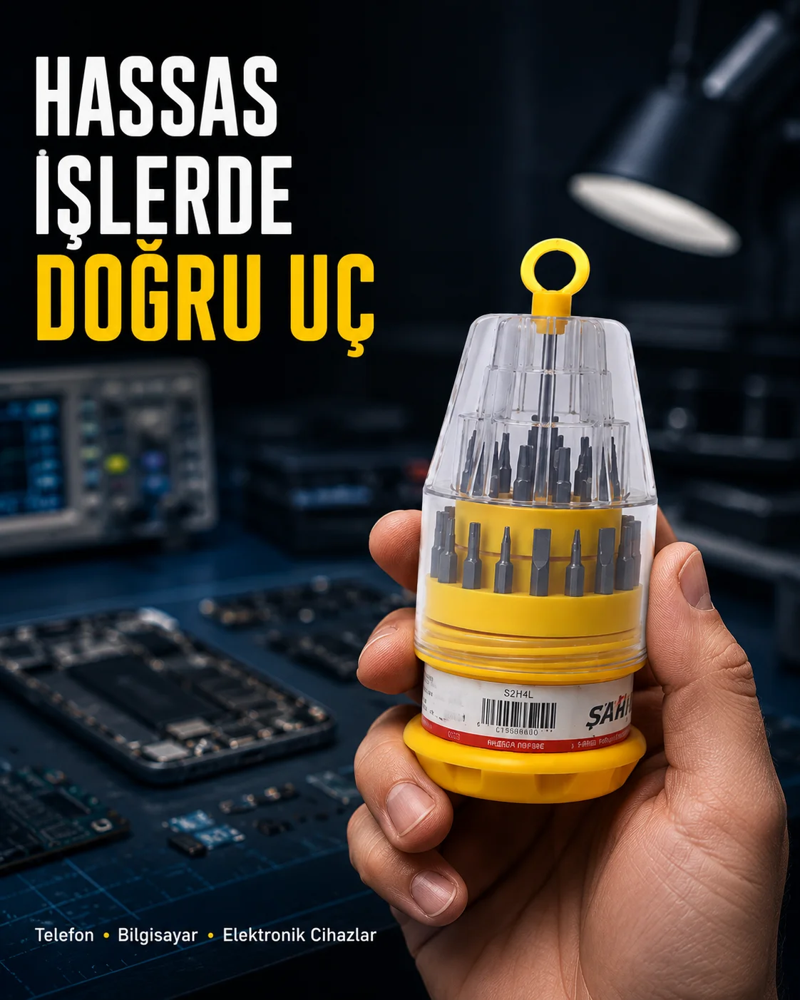 Kompakt Tornavida Seti Elektronik Cihaz Tamiri İçin Kompakt Tornavida Seti Elektronik Cihaz Tamiri İçin